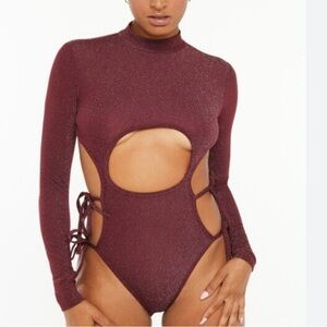 Savage X Fenty Red Strappy Bodysuit